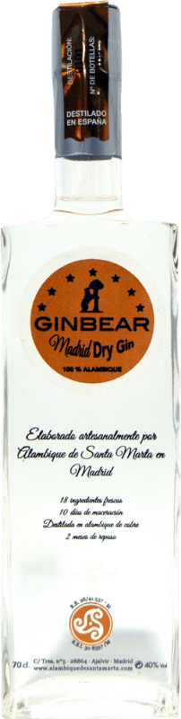 24,95 € Бесплатная доставка | Джин Alambique de Santa María Ginbear Испания 70 cl