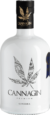 24,95 € Kostenloser Versand | Gin Mediterranean Cannagin Premium Gin Andalusien Spanien Flasche 70 cl