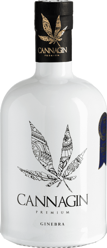 35,95 € Envio grátis | Genever Gin Mediterranean Cannagin Premium Andaluzia Espanha 70 cl Cannabis