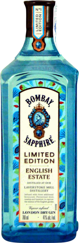 28,95 € Kostenloser Versand | Gin Bombay Sapphire English Estate Limited Edition Großbritannien Flasche 70 cl