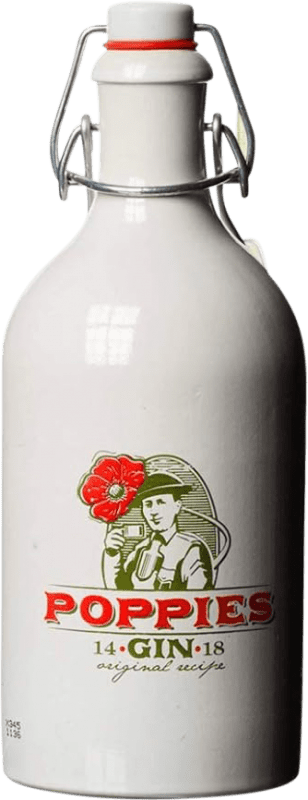 31,95 € Бесплатная доставка | Джин Rubbens Gin Poppies Бельгия бутылка Medium 50 cl