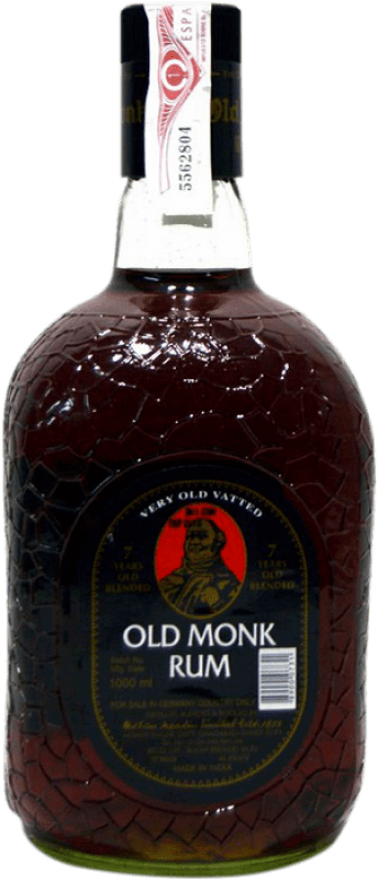 19,95 € Spedizione Gratuita | Rum Old Monk India 7 Anni Bottiglia 1 L