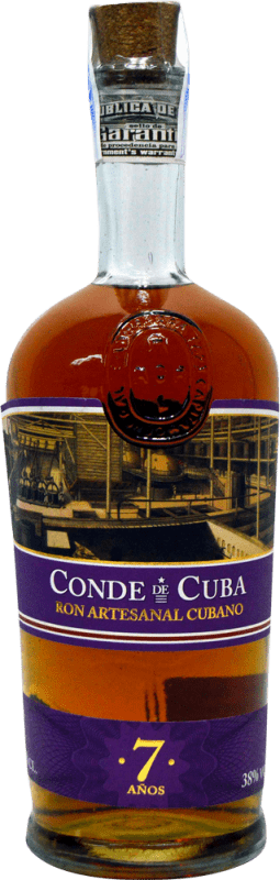 22,95 € Spedizione Gratuita | Rum Conde de Cuba Artesanal Cuba 7 Anni Bottiglia 70 cl