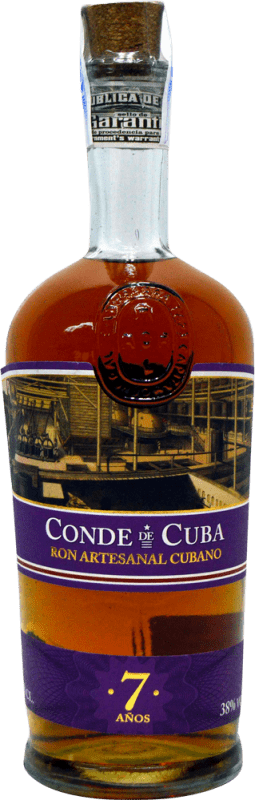 21,95 € Kostenloser Versand | Rum Conde de Cuba Artesanal Kuba 7 Jahre Flasche 70 cl