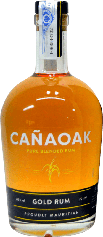 44,95 € Kostenloser Versand | Rum Herman Jansen Cañaoak Pure Blended Gold Rum Mauritius Flasche 70 cl
