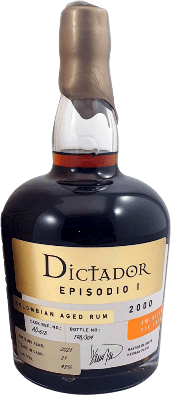 157,95 € Envoi gratuit | Rhum Dictador Episodio I American Oak Cask — Fût Colombie Bouteille 70 cl