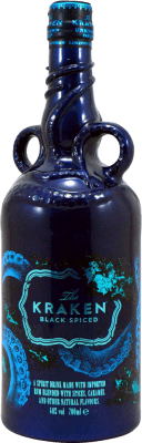 49,95 € Envío gratis | Ron Kraken Black Rum Black Spiced Unknown Deep Nº 2 Limited Edition Reino Unido Botella 70 cl