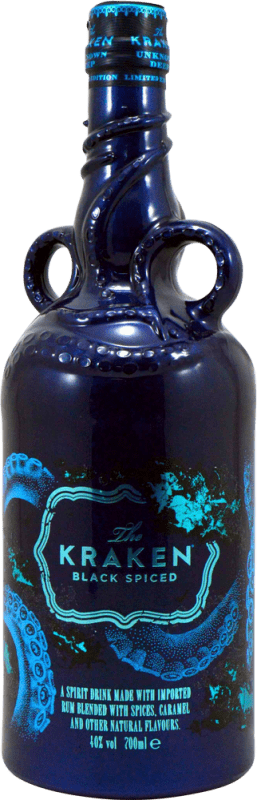 49,95 € Kostenloser Versand | Rum Kraken Black Rum Black Spiced Unknown Deep Nº 2 Limited Edition Großbritannien Flasche 70 cl
