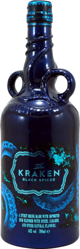 45,95 € 送料無料 | ラム The Kraken Black Spiced Unknown Deep Nº 2 Ceramic Porcelain — セラミックポーセリン トリニダード・トバゴ 70 cl