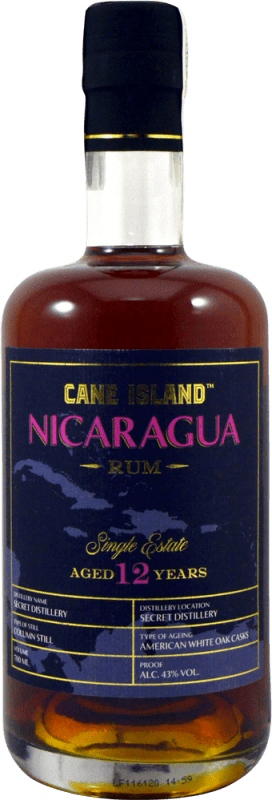 59,95 € 免费送货 | 朗姆酒 Cane Island 尼加拉瓜 12 岁 瓶子 70 cl