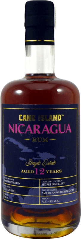 62,95 € Бесплатная доставка | Ром Cane Island Никарагуа 12 Лет бутылка 70 cl
