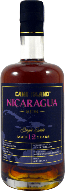 59,95 € Spedizione Gratuita | Rum Cane Island Nicaragua 12 Anni Bottiglia 70 cl