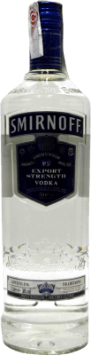 17,95 € Envío gratis | Vodka Smirnoff Blue Export Strength Rusia Botella 1 L