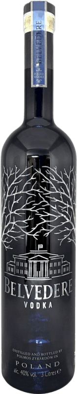 281,95 € 免费送货 | 伏特加 Belvedere Gunmetal 限量版, LED Luminoso — LED灯 波兰 双大瓶 — Jeroboam-Double Magnum 3 L