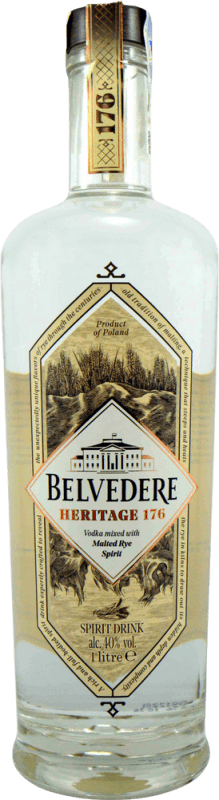 81,95 € Envío gratis | Vodka Belvedere 176 Héritage — Herencia Legado Tradicional Polonia 1 L