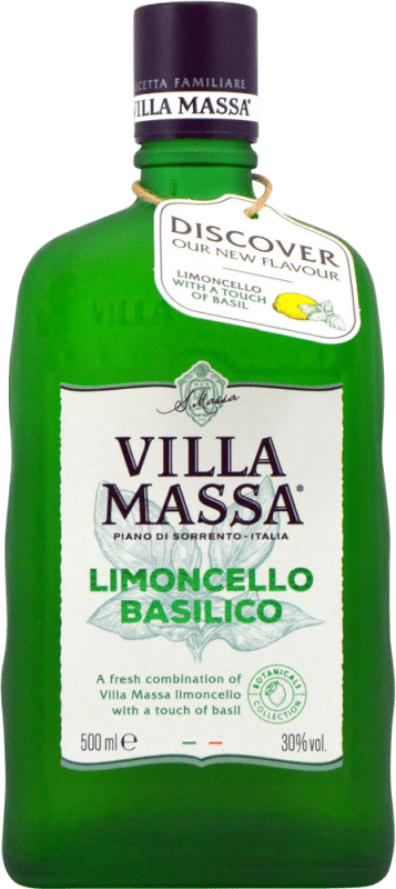 13,95 € Envío gratis | Limoncello Villa Massa Italia Botella Medium 50 cl Basilico — Albahaca