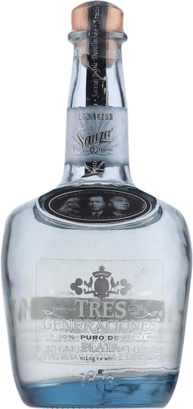 113,95 € Envio grátis | Tequila Tres Generaciones Plata Triple Destilado México Garrafa 70 cl