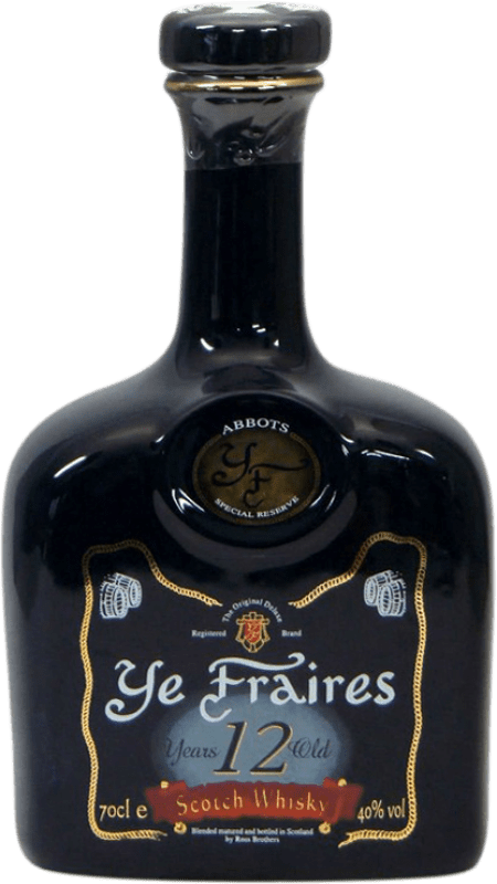 32,95 € Envío gratis | Whisky Blended Ross Ye Fraires Cerámica Reino Unido 12 Años Botella 70 cl