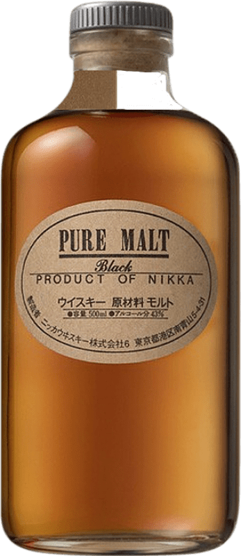 49,95 € 免费送货 | 威士忌单一麦芽威士忌 Nikka Pure Malt Black 日本 瓶子 Medium 50 cl