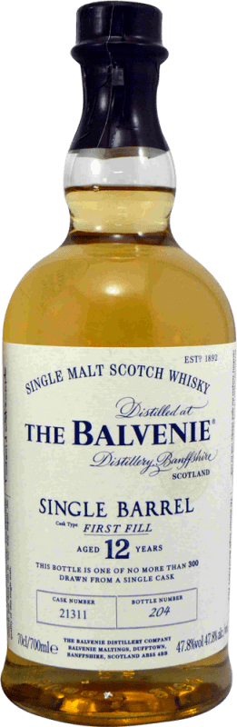 79,95 € 送料無料 | シングルモルトウイスキー Balvenie First Fill Single Barrel — シングルバレル イギリス 12 年 70 cl