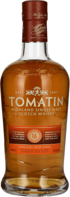 109,95 € Kostenloser Versand | Whiskey Single Malt Tomatin Moscatel Wine Casks Großbritannien 16 Jahre Flasche 70 cl
