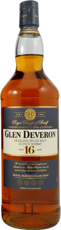 83,95 € Free Shipping | Single Malt Whisky Glen Deveron United Kingdom 16 Years Bottle 1 L