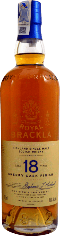 183,95 € Kostenloser Versand | Whiskey Single Malt Royal Brackla Großbritannien 18 Jahre Flasche 70 cl