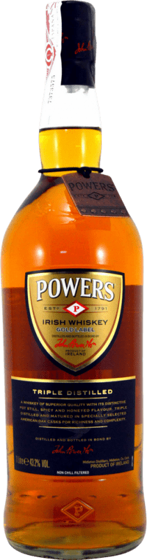 22,95 € Kostenloser Versand | Whiskey Blended Powers Gold Label Irland Flasche 1 L