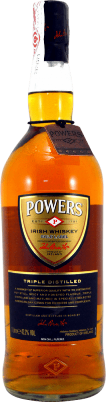 23,95 € Spedizione Gratuita | Whisky Blended Powers Gold Label Irlanda Bottiglia 1 L