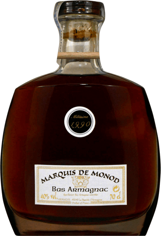 77,95 € Envío gratis | Armagnac Jaki Marquis de Monod Millésimé I.G.P. Bas Armagnac Francia Botella 70 cl