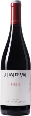 12,95 € Envío gratis | Vino tinto Alan de Val D.O. Valdeorras Galicia España Mencía Botella 75 cl
