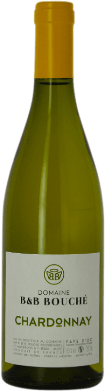 13,95 € 免费送货 | 白酒 B&B Bouché I.G.P. Vin de Pays d'Oc 朗格多克 - 鲁西荣 法国 Chardonnay 瓶子 75 cl
