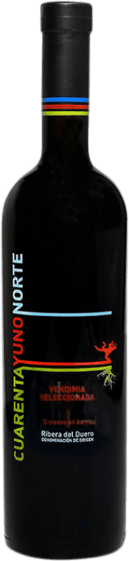 15,95 € 免费送货 | 红酒 41 Norte Vendimia Seleccionada D.O. Ribera del Duero 卡斯蒂利亚莱昂 西班牙 Tempranillo 瓶子 75 cl