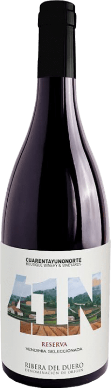 21,95 € Free Shipping | Red wine 41 Norte Vendimia Seleccionada D.O. Ribera del Duero Castilla y León Spain Tempranillo Bottle 75 cl