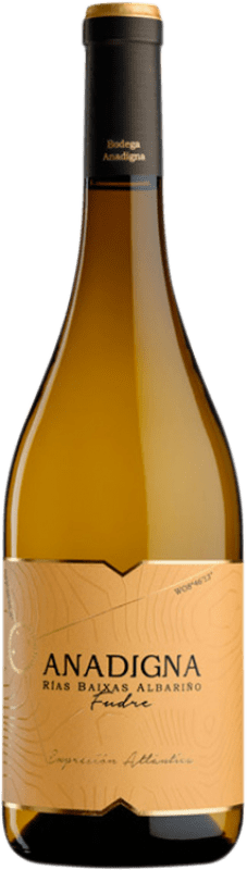 22,95 € Envío gratis | Vino blanco Anadigna Fudre Crianza D.O. Rías Baixas Galicia España Albariño Botella 75 cl