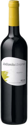 26,95 € Бесплатная доставка | Красное вино Antonio Alcaraz Резерва D.O.Ca. Rioja Ла-Риоха Испания Tempranillo — Темпранильо, Graciano — Грасиано, Mazuelo — Масуэло Бутылка 75 cl