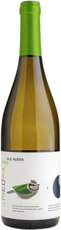 12,95 € Spedizione Gratuita | Vino bianco Piedra D.O. Rueda Castilla y León Spagna Verdejo Bottiglia 75 cl