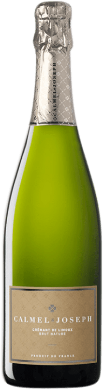 18,95 € Kostenloser Versand | Weißer Sekt Calmel & Joseph Brut Natur A.O.C. Crémant de Limoux Occitania Frankreich Spätburgunder, Chardonnay, Chenin Weiß Flasche 75 cl