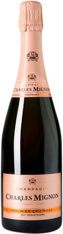 55,95 € Spedizione Gratuita | Spumante rosato Charles Mignon Premium Rosé Premier Cru Brut Riserva A.O.C. Champagne champagne Francia Pinot Nero, Chardonnay Bottiglia 75 cl