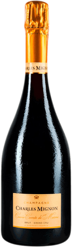 89,95 € 送料無料 | 白スパークリングワイン Charles Mignon Cuvée Comte de Marne Grand Cru Brut A.O.C. Champagne シャンパン フランス Pinot Black, Chardonnay ボトル 75 cl