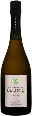 63,95 € 免费送货 | 白起泡酒 Delong Marlène Esprit Nature A.O.C. Champagne 香槟酒 法国 Chardonnay 瓶子 75 cl