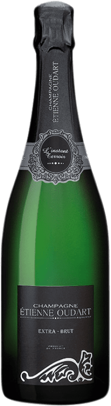 35,95 € Бесплатная доставка | Белое игристое вино Étienne Oudart Extra Brut — Экстра Брют A.O.C. Champagne шампанское Франция Pinot Noir — Пино Нуар, Chardonnay — Шардоне, Pinot Meunier — Пино Менье 75 cl