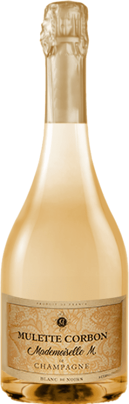 45,95 € 免费送货 | 白起泡酒 Mulette Corbon Mademoiselle A.O.C. Champagne 香槟酒 法国 Pinot Meunier 瓶子 75 cl