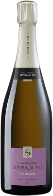 35,95 € Бесплатная доставка | Белое игристое вино Serveaux Brut — брют A.O.C. Champagne шампанское Франция Pinot Meunier — Пино Менье 75 cl