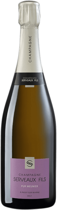 44,95 € Spedizione Gratuita | Spumante bianco Serveaux Brut A.O.C. Champagne champagne Francia Pinot Meunier Bottiglia 75 cl