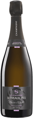 51,95 € Бесплатная доставка | Белое игристое вино Serveaux Meunier d'Antan Brut Nature — Брют Натюр A.O.C. Champagne шампанское Франция Pinot Meunier — Пино Менье 75 cl