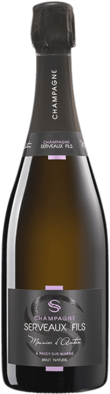 49,95 € 免费送货 | 白起泡酒 Serveaux Meunier d'Antan Brut Nature A.O.C. Champagne 香槟酒 法国 Pinot Meunier 瓶子 75 cl