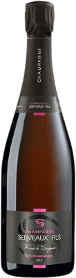 65,95 € 免费送货 | 玫瑰气泡酒 Serveaux Rosé de Saignée 额外的香味 A.O.C. Champagne 香槟酒 法国 Pinot Meunier 瓶子 75 cl