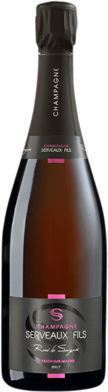 68,95 € Spedizione Gratuita | Spumante rosato Serveaux Rosé de Saignée Brut Extra A.O.C. Champagne champagne Francia Pinot Meunier Bottiglia 75 cl