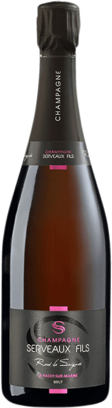 49,95 € Envio grátis | Espumante Rosé Serveaux Extra Brut — Extra Bruto Rosé de Saignée — Rosé de Sangria A.O.C. Champagne Champagne França Pinot Meunier 75 cl